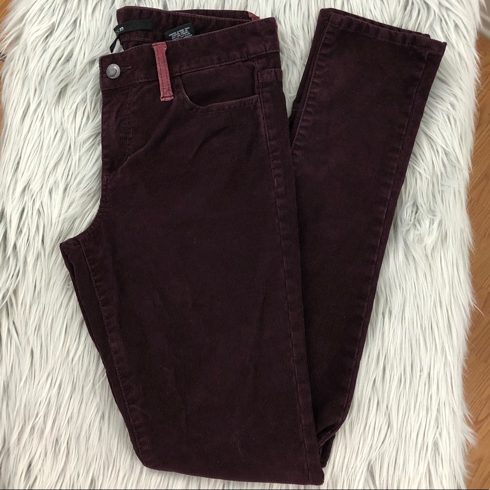 JOES JEANS BORDEAUX CORDUROY SKINNY JEANS